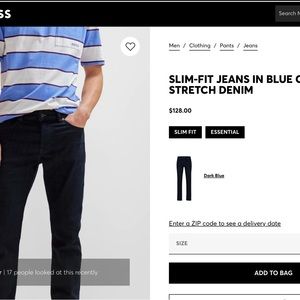 Hugo Boss Men’s Dark Blue Slim jeans.  Size 34/32 length